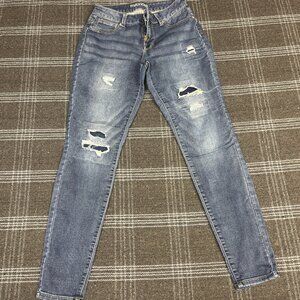 Maurices Jeans Womens Small Regular Denim Blue Rips